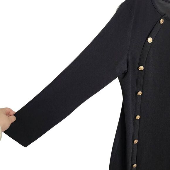 Avantlook Black Long Sleeves Buttons Side Details Dress Size 3X - Picture 6 of 11